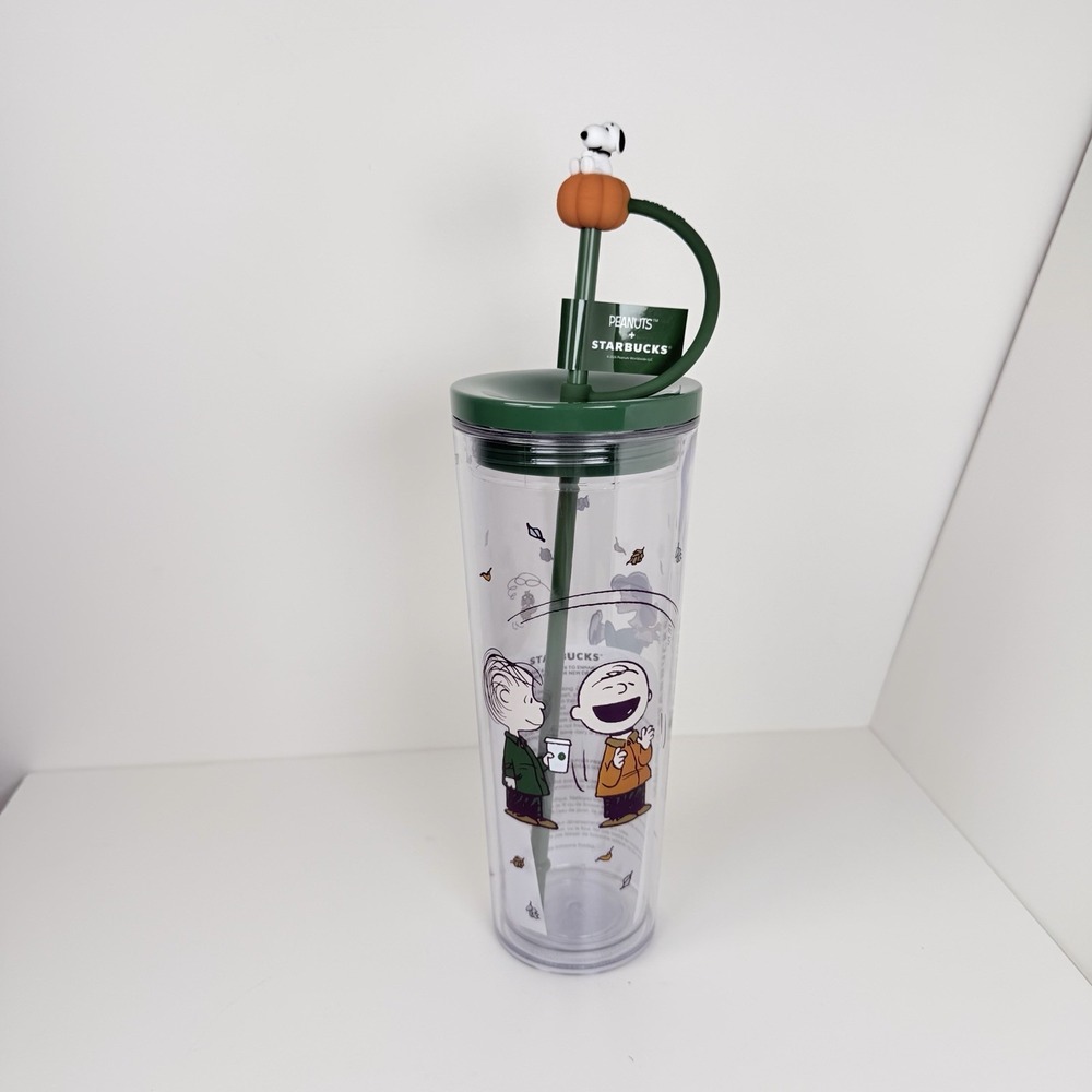 Starbucks x Peanuts Snoopy Pumpkin 24oz Cold Cup Tumbler 2026 NWT